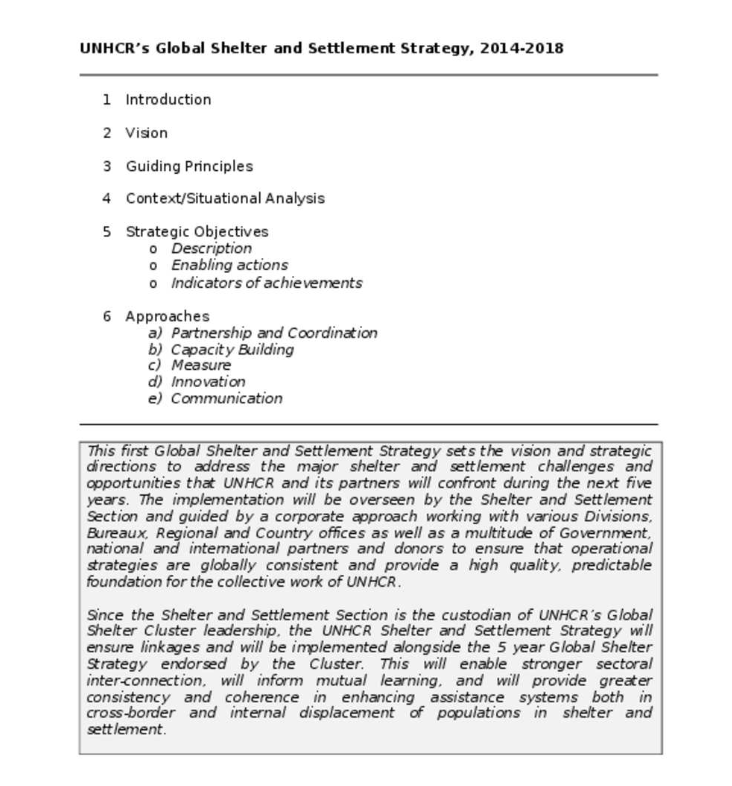 إرشادات المأوى والمستوطنات